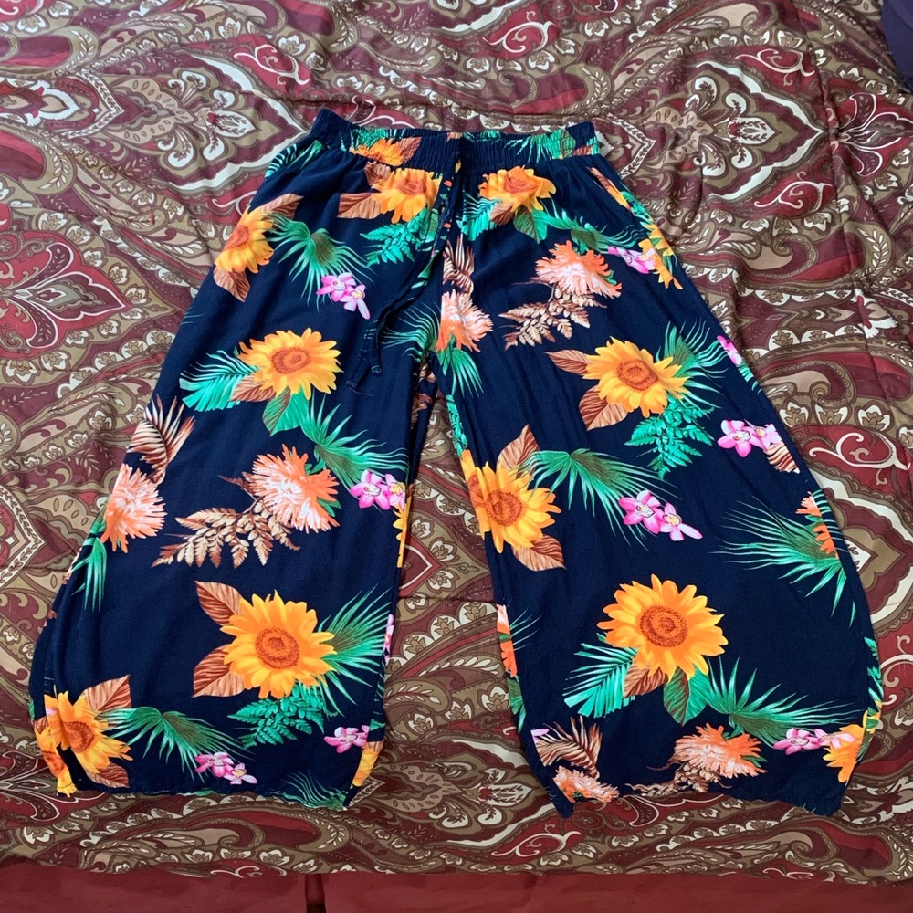 Floral High Rise Pants (L/XL)